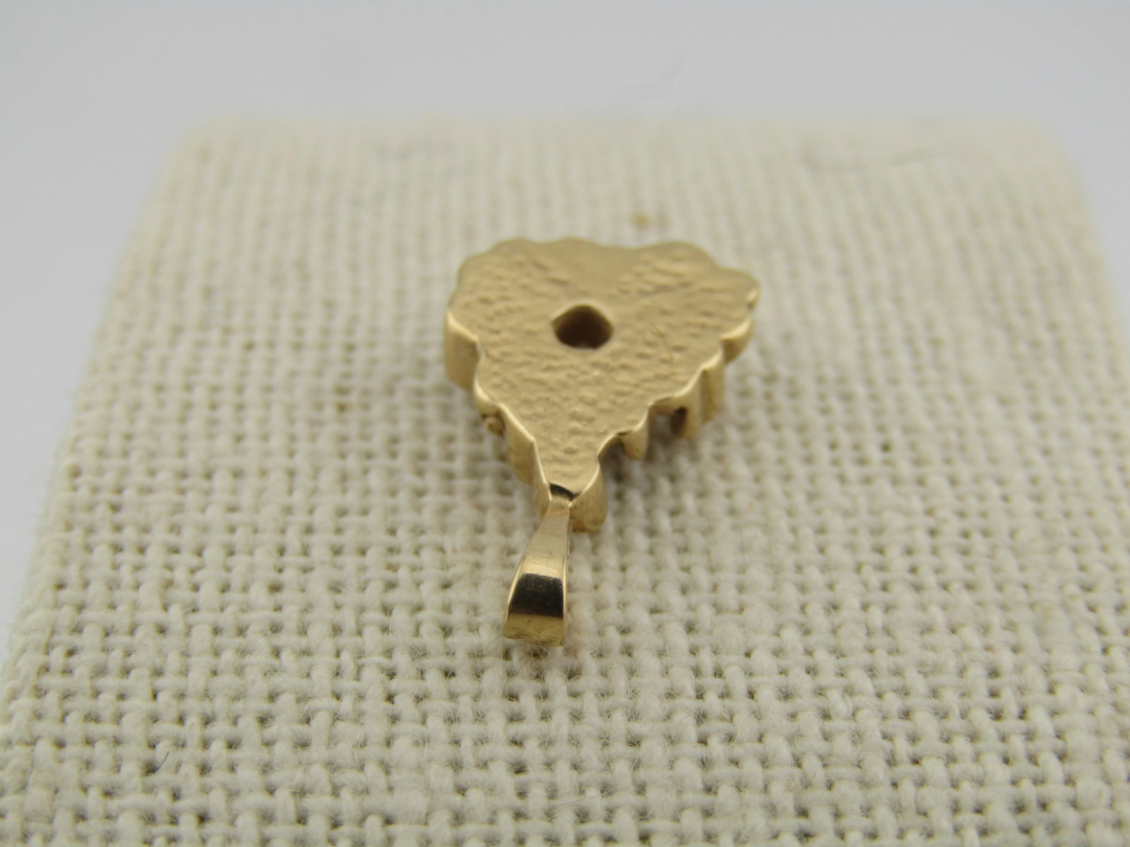Vintage 14kt Nugget CZ Pendant. 1980's-1990's, 2.04 Grams - 5