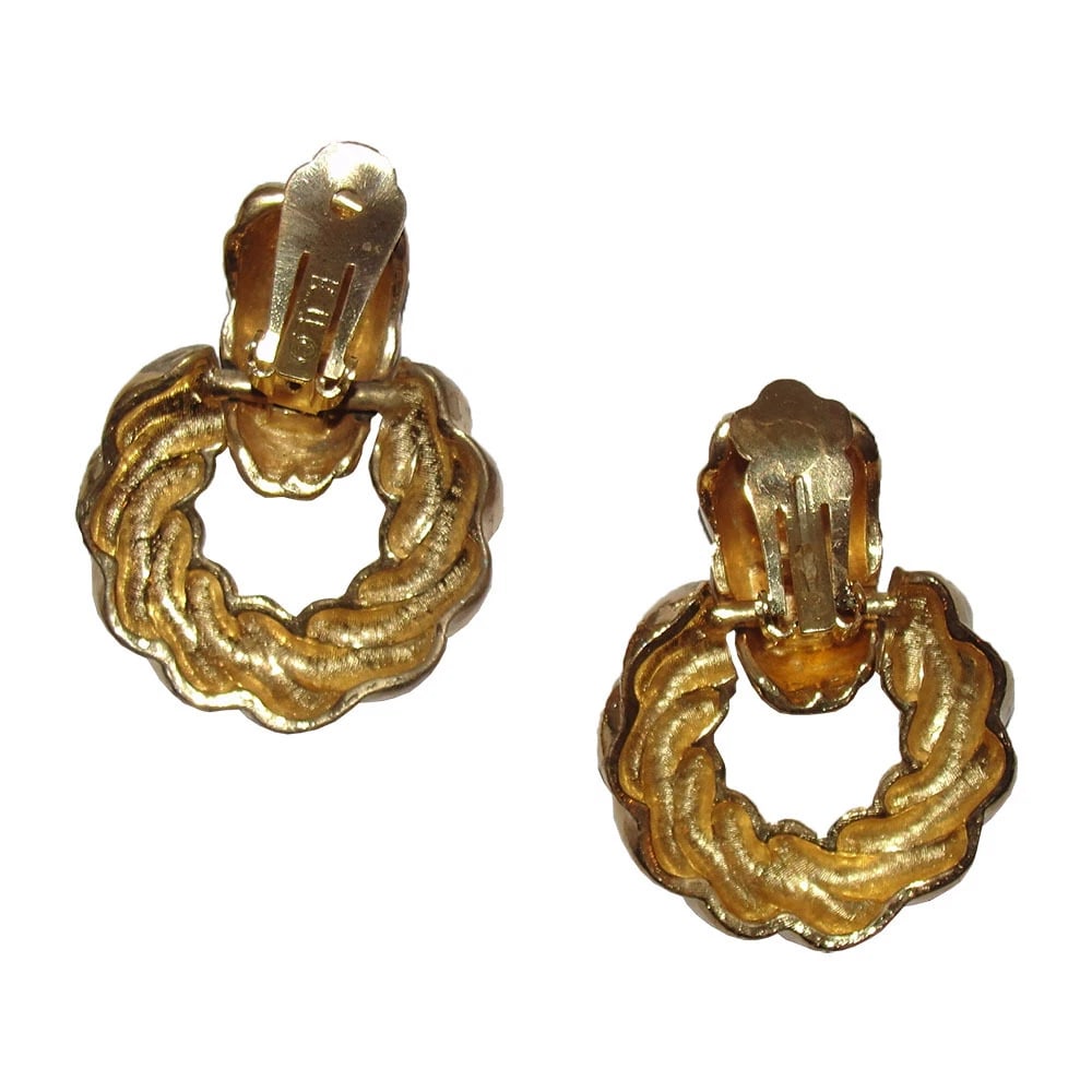 Kenneth Jay Lane Rope Door Knocker Earrings - 5
