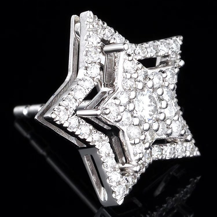 14K GOLD 0.52 CT NATURAL H DIAMOND EARRINGS - 3