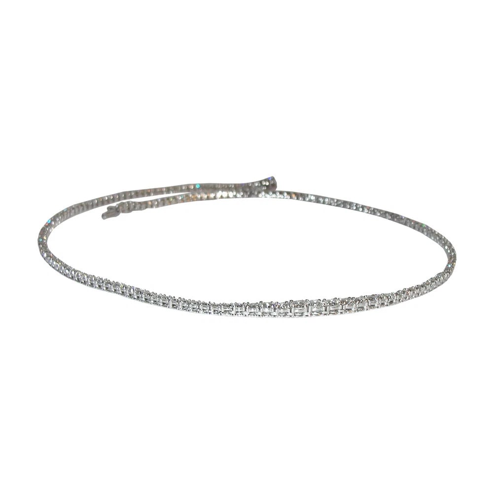 18 KT White Gold Gold Eternity Diamond Necklace - 3