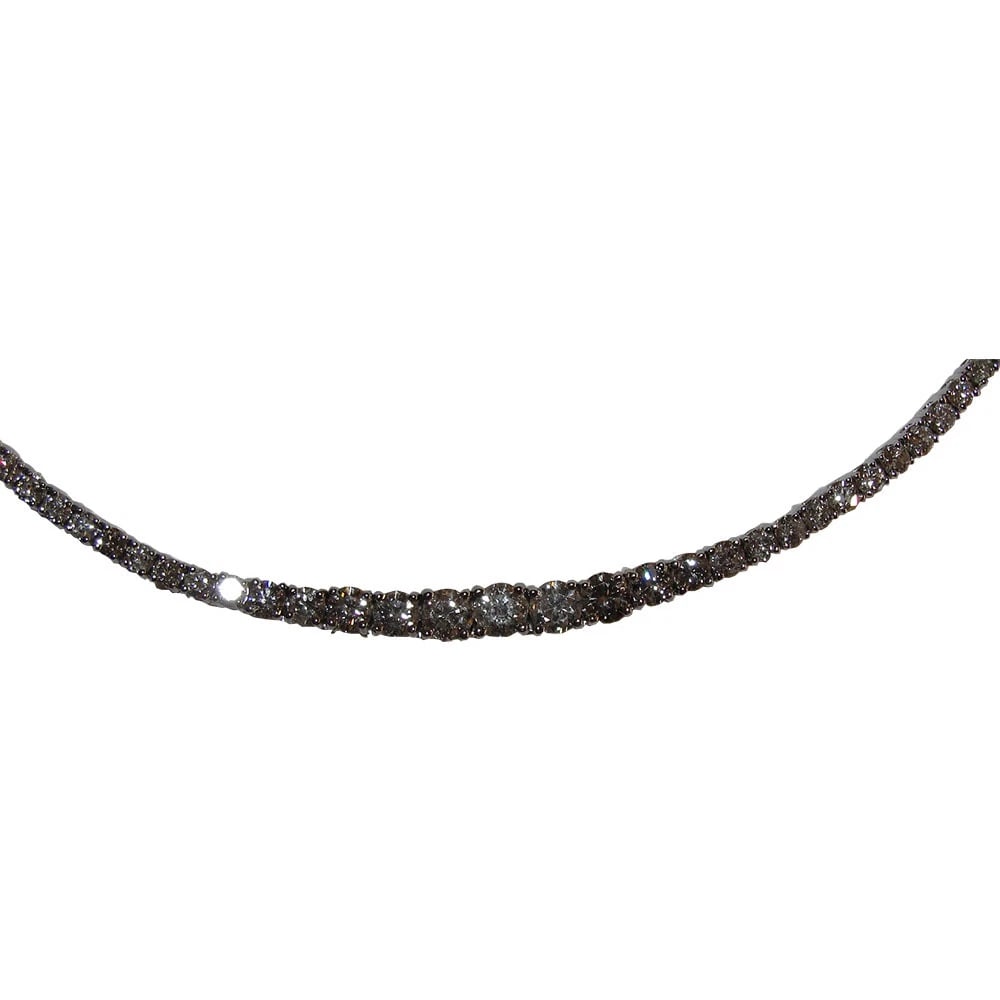 18 KT White Gold Gold Eternity Diamond Necklace - 5