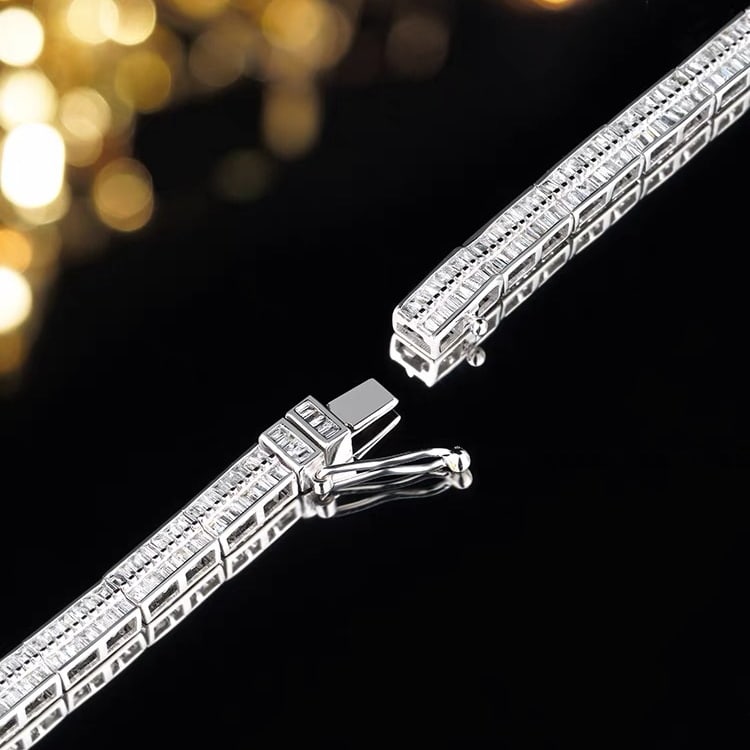 14K GOLD 2.3 CT NATURAL H DIAMOND BRACELET - 5