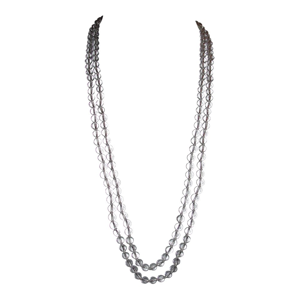 Rock Crystal Quartz Beaded Flapper Rope Necklace Alberto Juan - 4