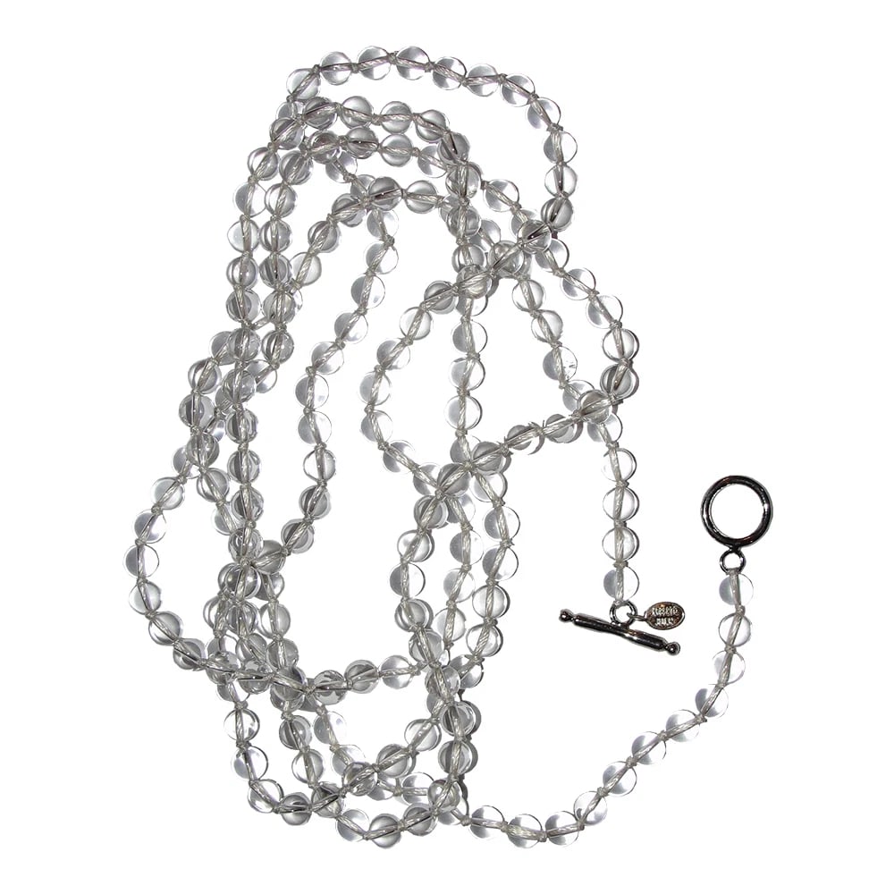 Rock Crystal Quartz Beaded Flapper Rope Necklace Alberto Juan - 5