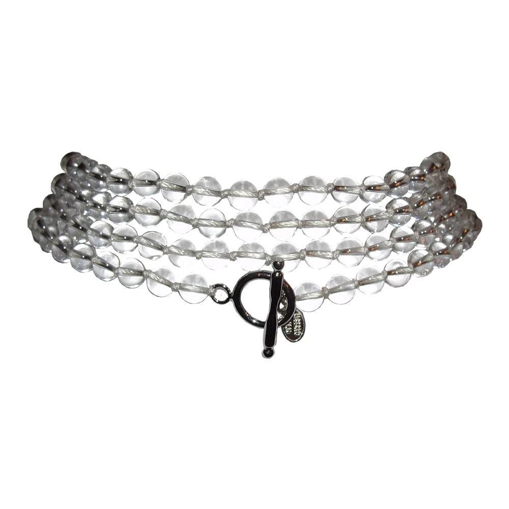 Rock Crystal Quartz Beaded Flapper Rope Necklace Alberto Juan - 7