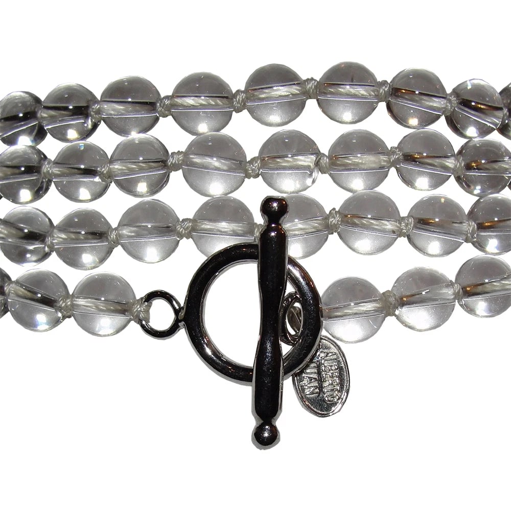 Rock Crystal Quartz Beaded Flapper Rope Necklace Alberto Juan - 8