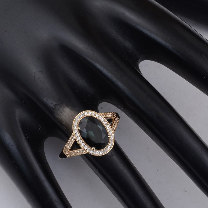 2.49 Ct Oval Tourmaline 9K Gold Ring - 2