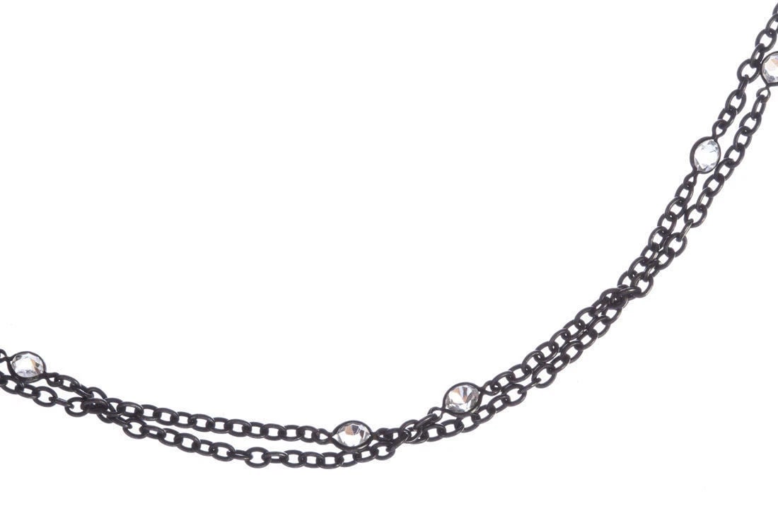 Art Deco Sterling Silver Rock Crystal Flapper Necklace - 5