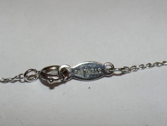 Sterling Silver Faceted Rock Crystal Prong Set Necklace Solitaire - 5