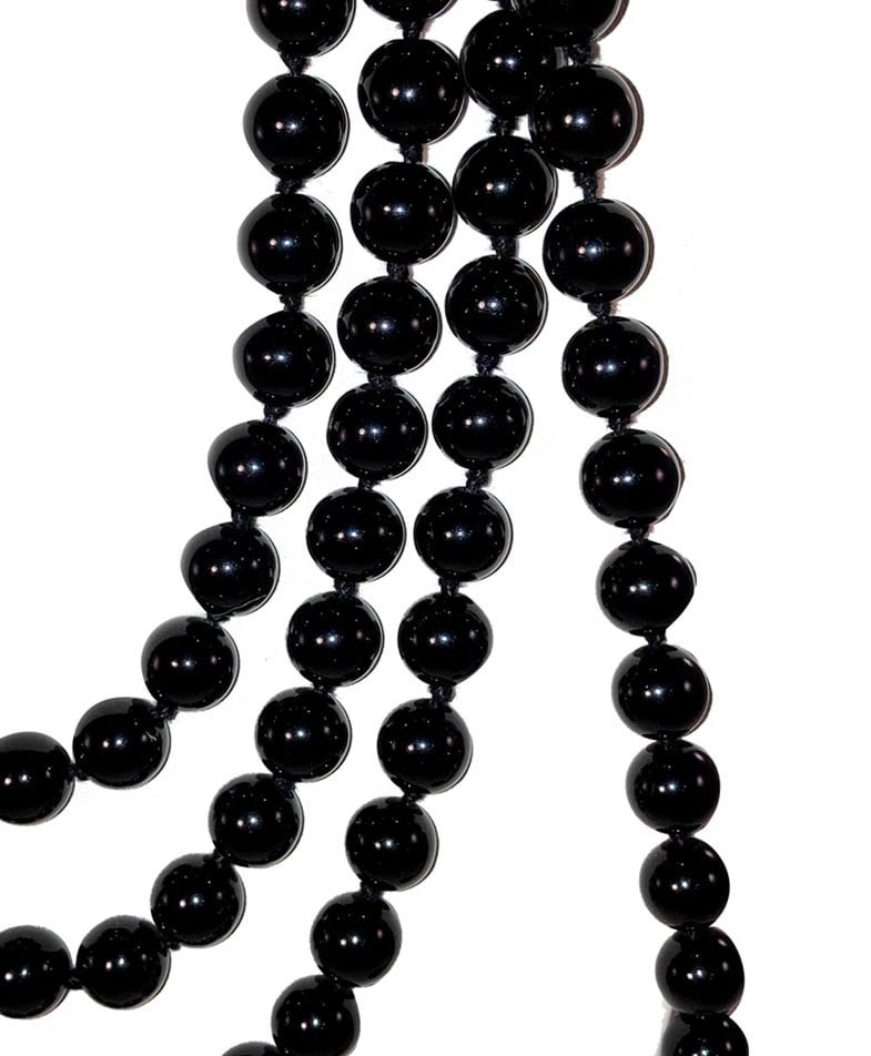 Moschino Triple Strand Black Plastic Bead Cheap and Chic Coin Belt Necklace - 5