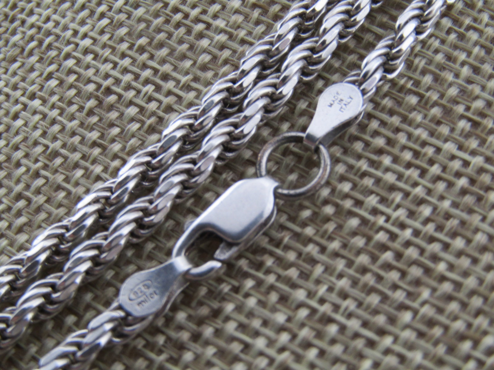 Sterling Silver 60" 3.5mm Chain Necklace, Lobster Clasp, 1990's , Milor, Italy - 4