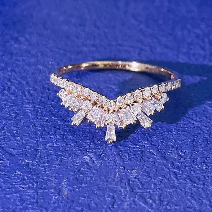 14K GOLD 0.40 CTW NATURAL H DIAMOND RING - 3