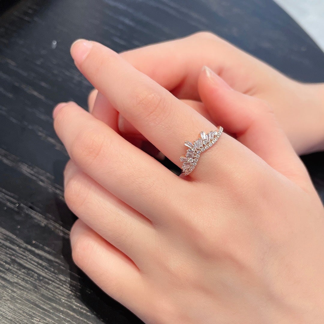 14K GOLD 0.40 CTW NATURAL H DIAMOND RING - 4