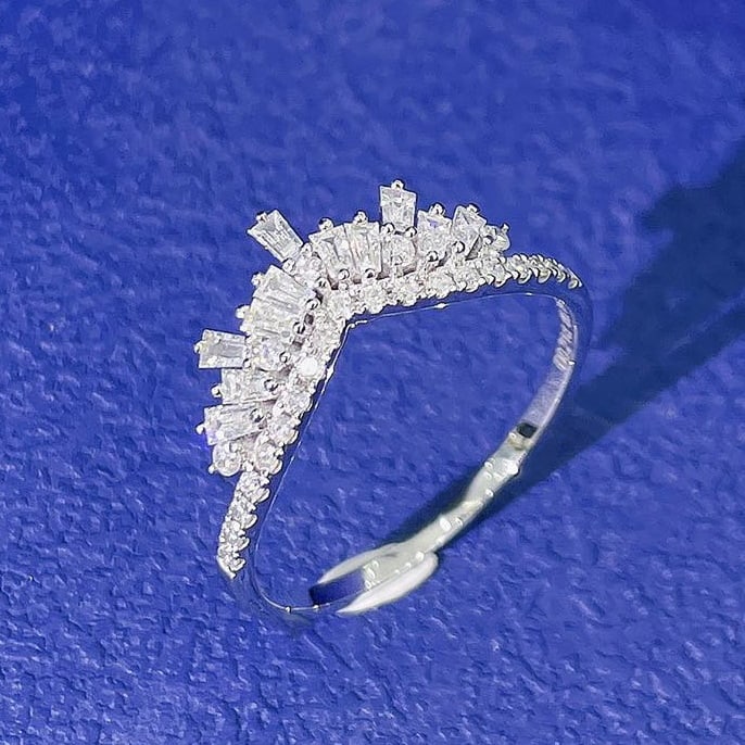 14K GOLD 0.40 CTW NATURAL H DIAMOND RING - 5