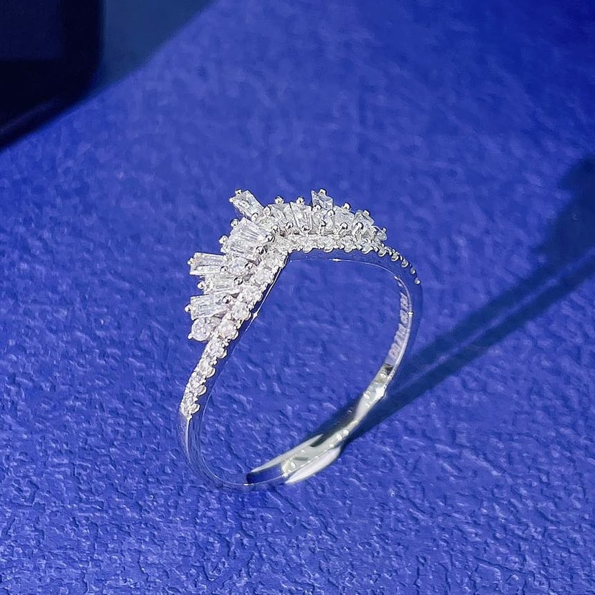 14K GOLD 0.40 CTW NATURAL H DIAMOND RING - 6