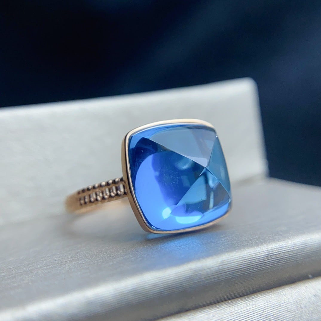 14K GOLD 9.15 CT NATURAL TOPAZ RING - 2