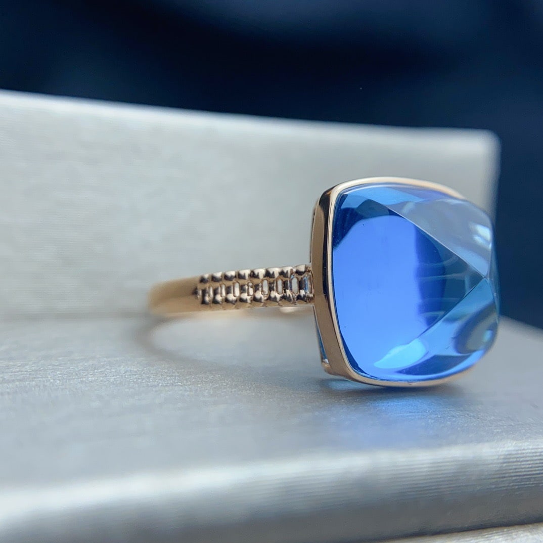 14K GOLD 9.15 CT NATURAL TOPAZ RING - 3