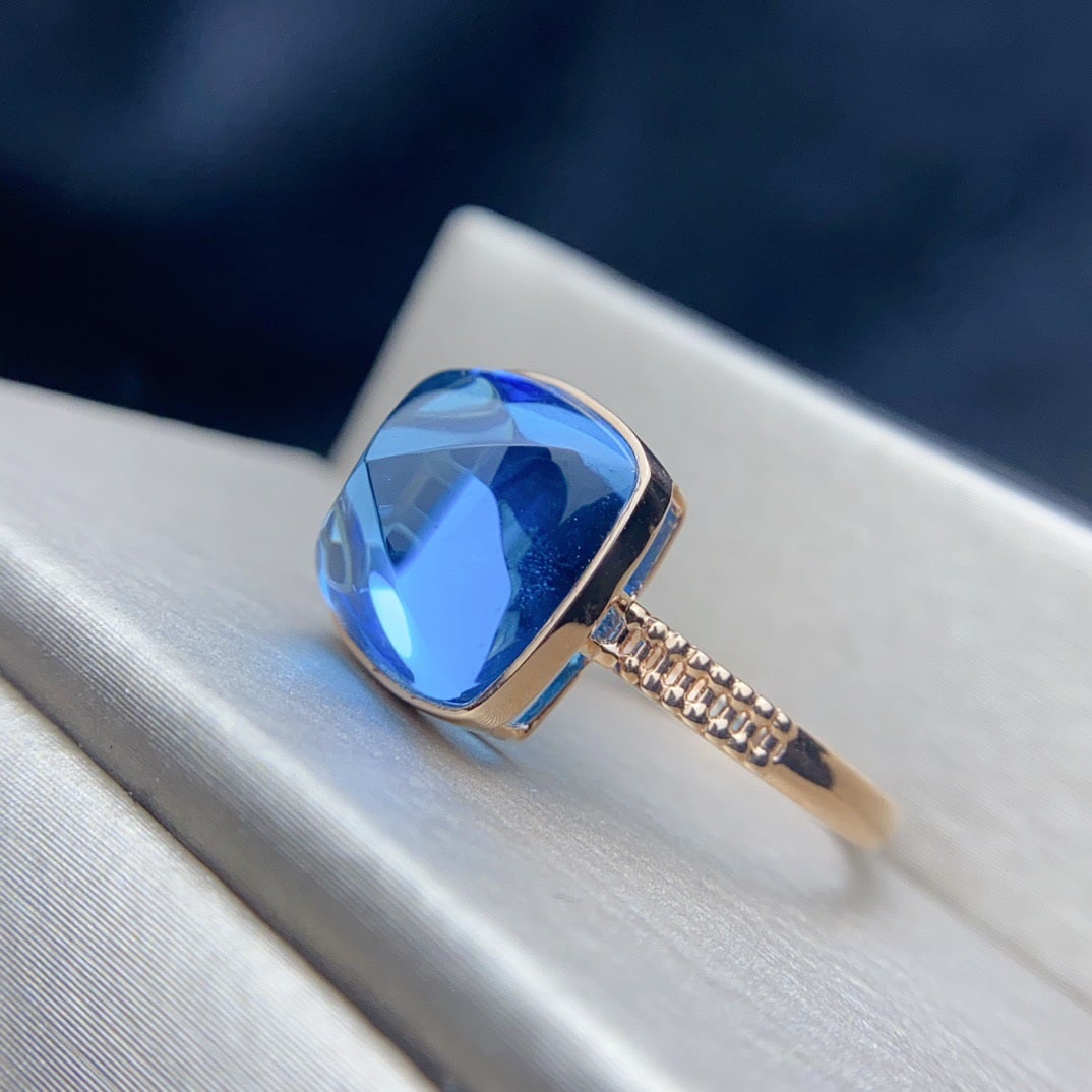 14K GOLD 9.15 CT NATURAL TOPAZ RING - 4