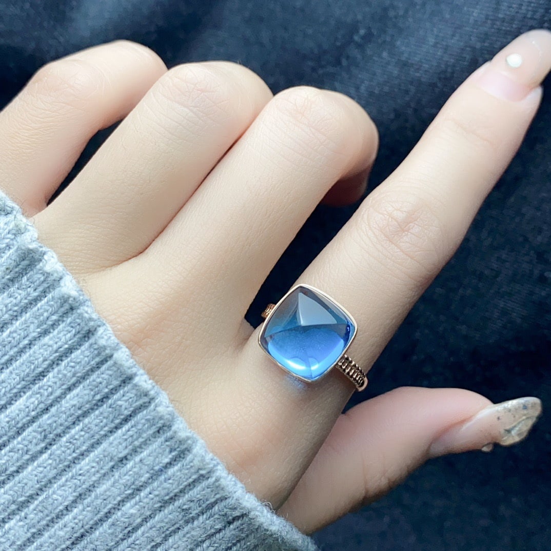 14K GOLD 9.15 CT NATURAL TOPAZ RING - 6