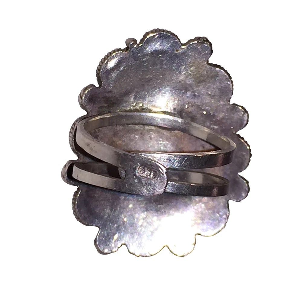 Artisan Sterling Silver Azurite Israeli Ring Alot Stone - 5
