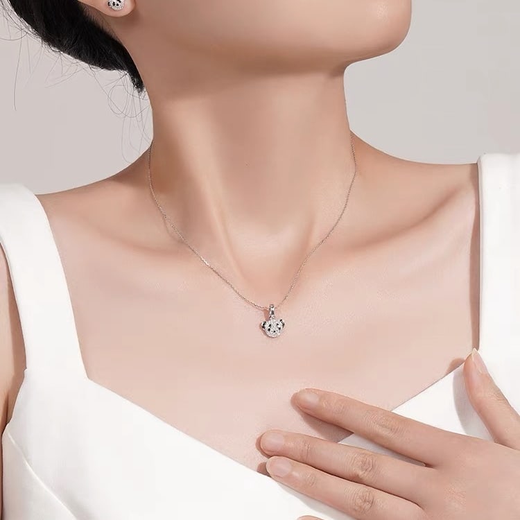 14K GOLD 0.25 CT NATURAL H DIAMOND PENDANT - 4