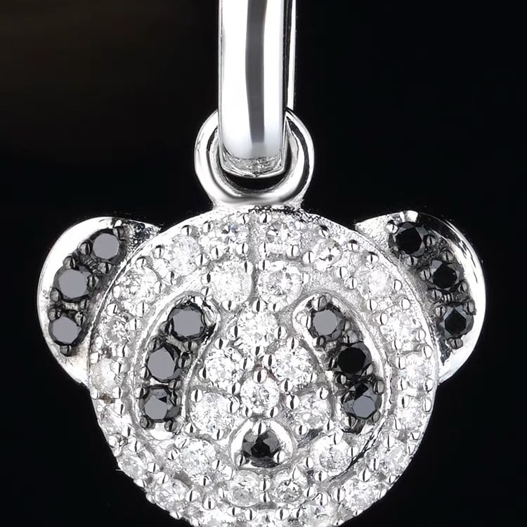 14K GOLD 0.25 CT NATURAL H DIAMOND PENDANT - 5