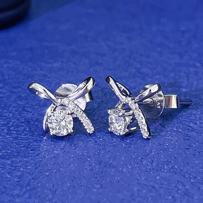 14K GOLD 0.28 CTW NATURAL H DIAMOND EARRINGS - 4