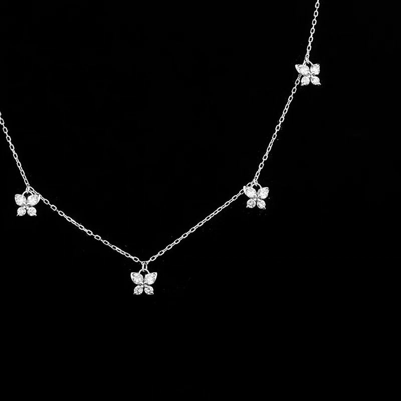 14K GOLD 1.0 CT NATURAL H DIAMOND NECKLACE - 2