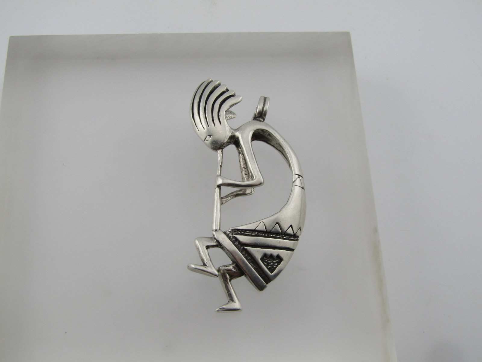 Vintage Sterling Southwestern Kokopeli Dancer Pendant, Signed, Post Mid-Century (1 of 5)