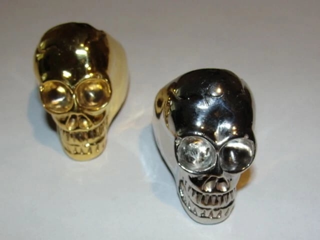 14 kt Gold Plated Skull Ring Alberto Juan - 4