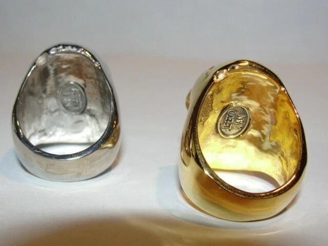 14 kt Gold Plated Skull Ring Alberto Juan - 6
