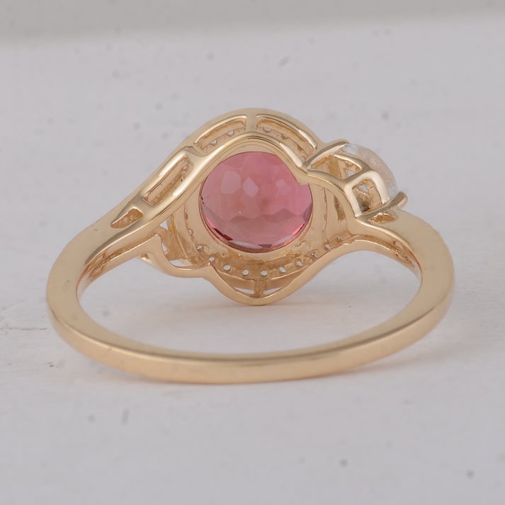 1.96 Ct Round Tourmaline 9K Gold Ring - 3