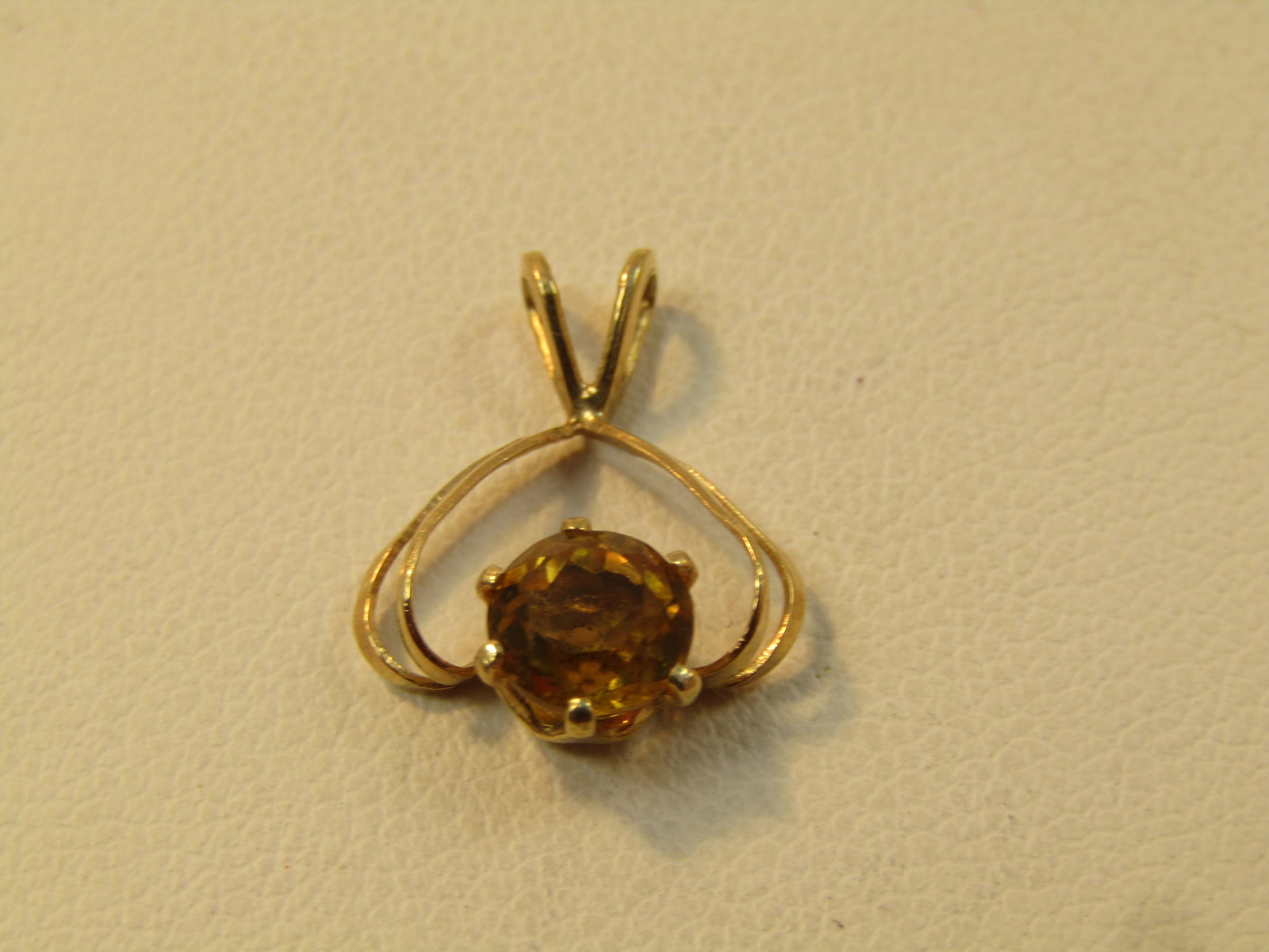 Vintage 14kt Citrine Pendant, 1960's-1970's (1 of 5)