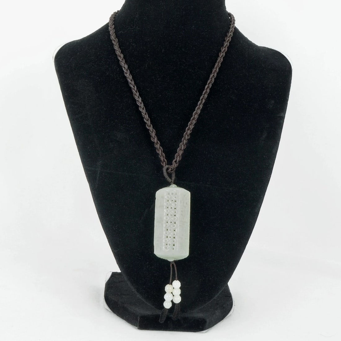 Chinese Carved Jadeite Pendant Necklace (1 of 7)