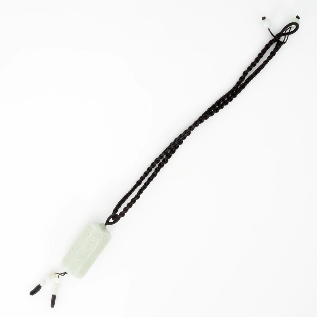 Chinese Carved Jadeite Pendant Necklace - 3