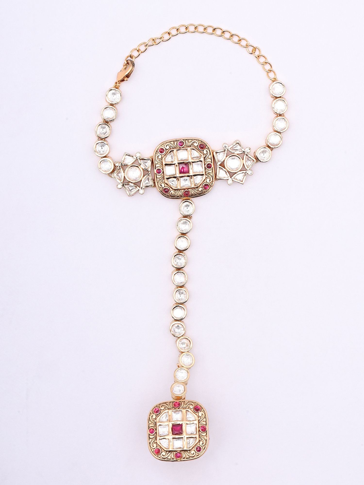 Kundan Stone Studded Hath Phool (Hath panja) - 2