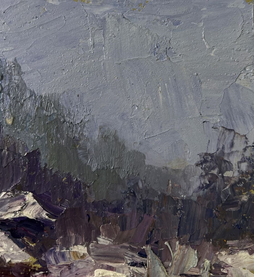 Oil painting Winter village Boris Serdyuk - 4