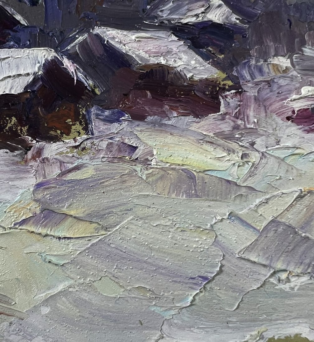 Oil painting Winter village Boris Serdyuk - 8
