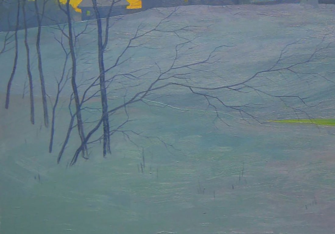 Oil painting Winter evening Valery Savenets - 2