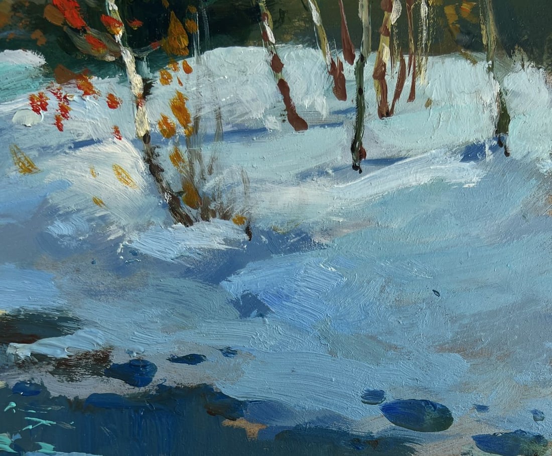 Oil painting The beauty of the winter forest Yuriy Suprunchuk - 5
