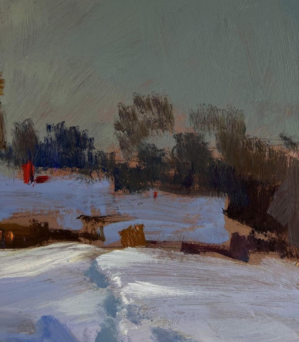 Oil painting Large snow drifts fell Yuriy Suprunchuk - 4