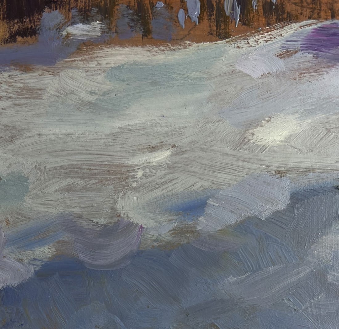 Oil painting Large snow drifts fell Yuriy Suprunchuk - 7