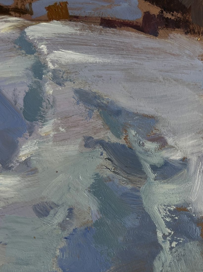 Oil painting Large snow drifts fell Yuriy Suprunchuk - 9