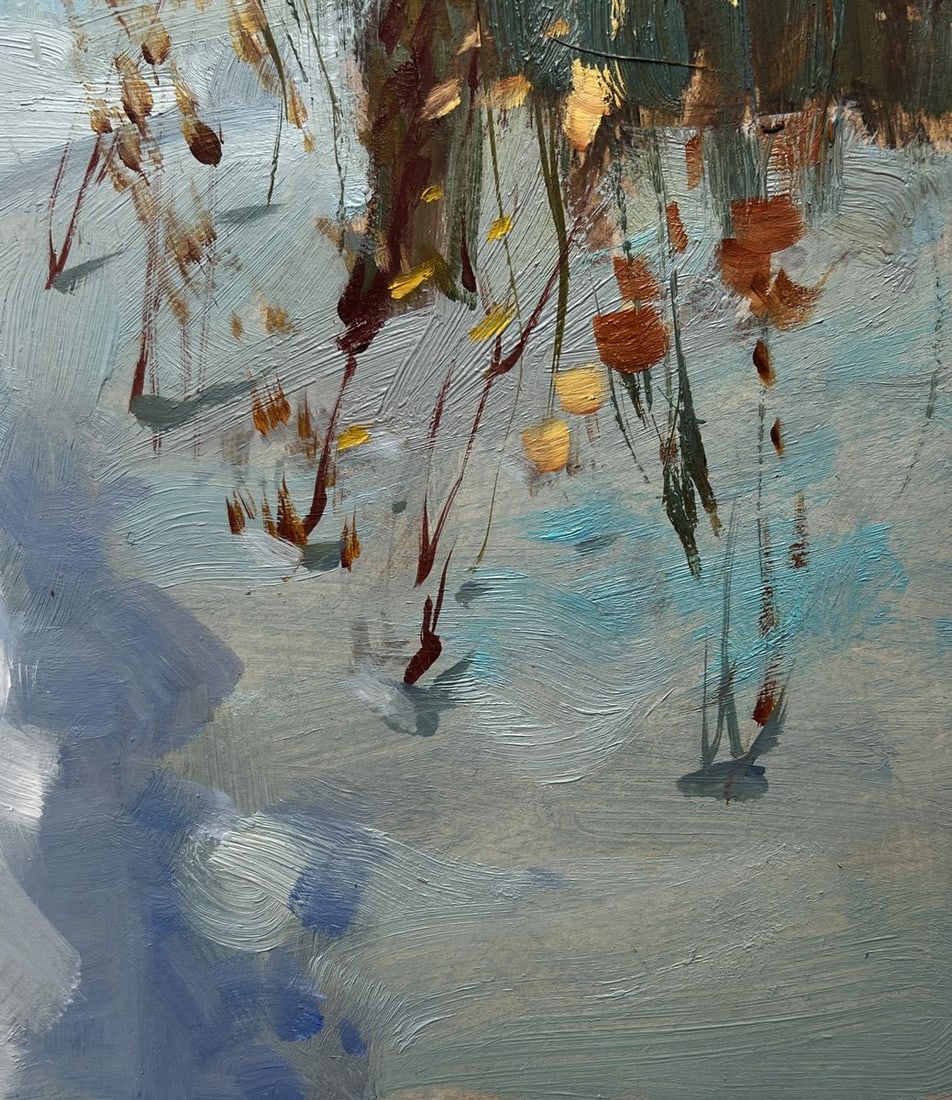Oil painting Enjoying the winter sunset Yuriy Suprunchuk - 8
