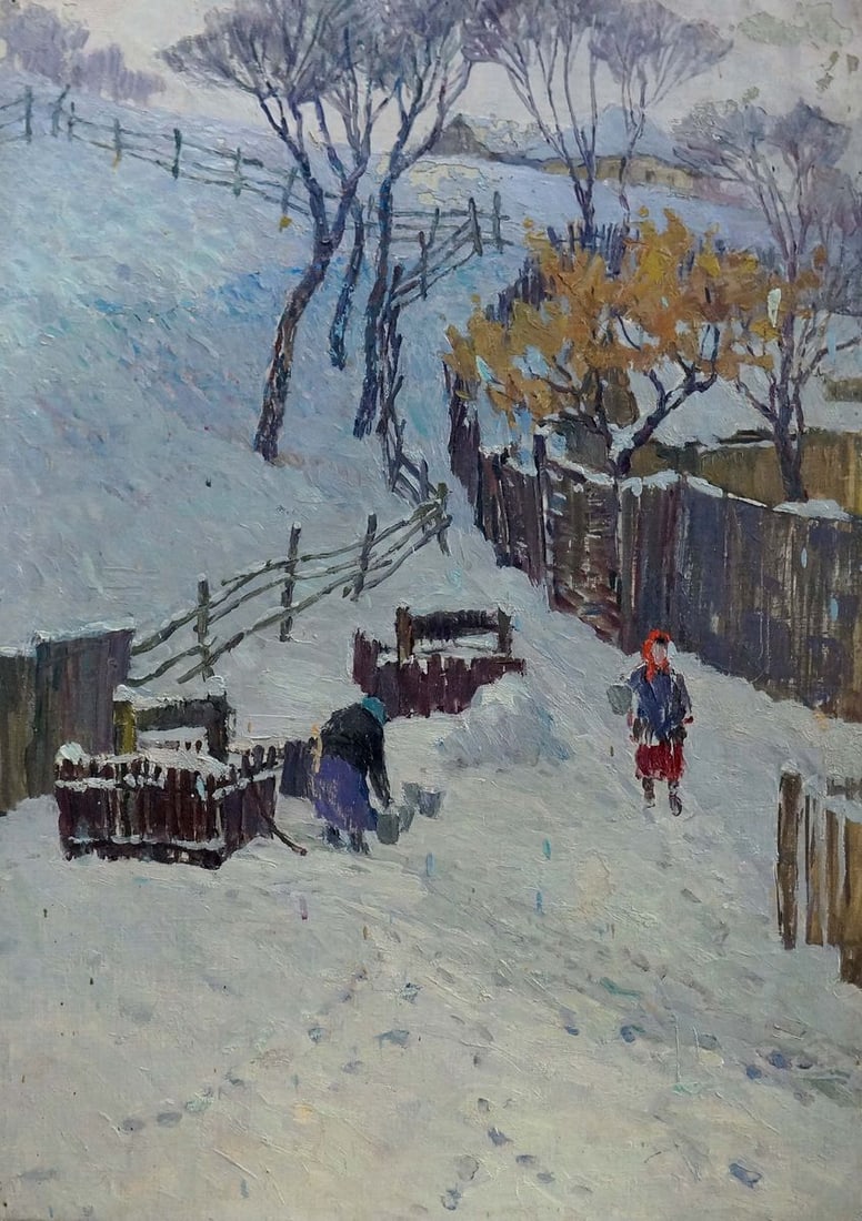 Oil painting At the well Kurennoy Andrey Nikiforovich (1 of 8)