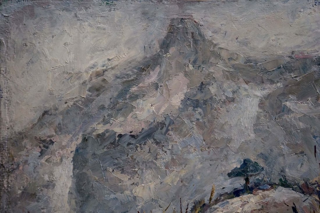 Oil painting Village by the mountain Karelin Vyacheslav - 3