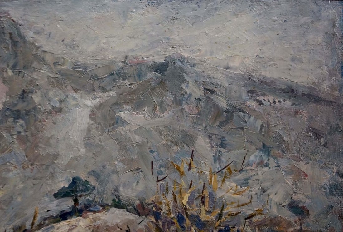 Oil painting Village by the mountain Karelin Vyacheslav - 4