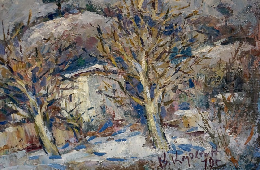 Oil painting Village by the mountain Karelin Vyacheslav - 5