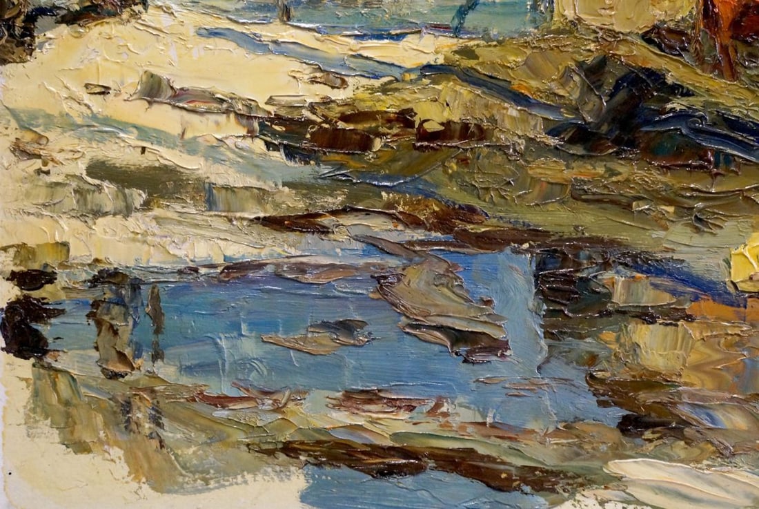 Oil painting Rural courtyard Sidorov Alexey Evdokimovich - 2