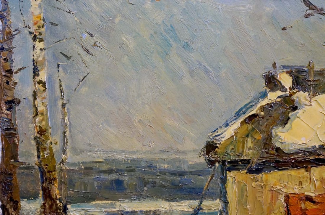 Oil painting Rural courtyard Sidorov Alexey Evdokimovich - 3